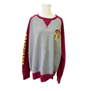 Harry Potter Gryffindor Sweatshirt Universal Studios Gray Burgundy 2XL Pullover‎